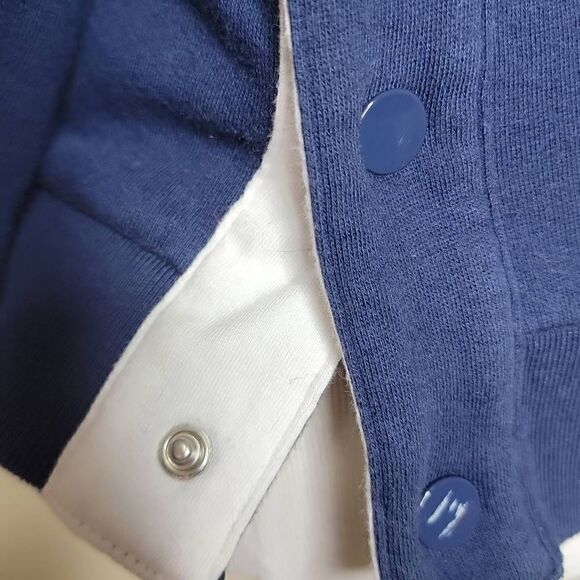 PINK Victoria's Secret Side Snap Full Zip Hoodie Jacket Navy Blue Small - Picture 9 of 15